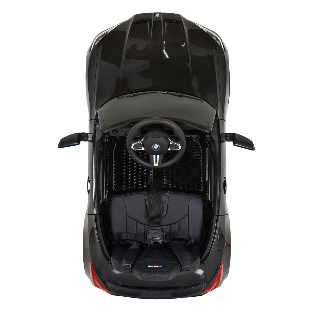 BMW Masinuta electrica pentru copii M4 Painted Black 12V 90W cu echipare premium deschidere usi si licenta panou audio roti din spuma Eva pornire la buton lumini si telecomanda