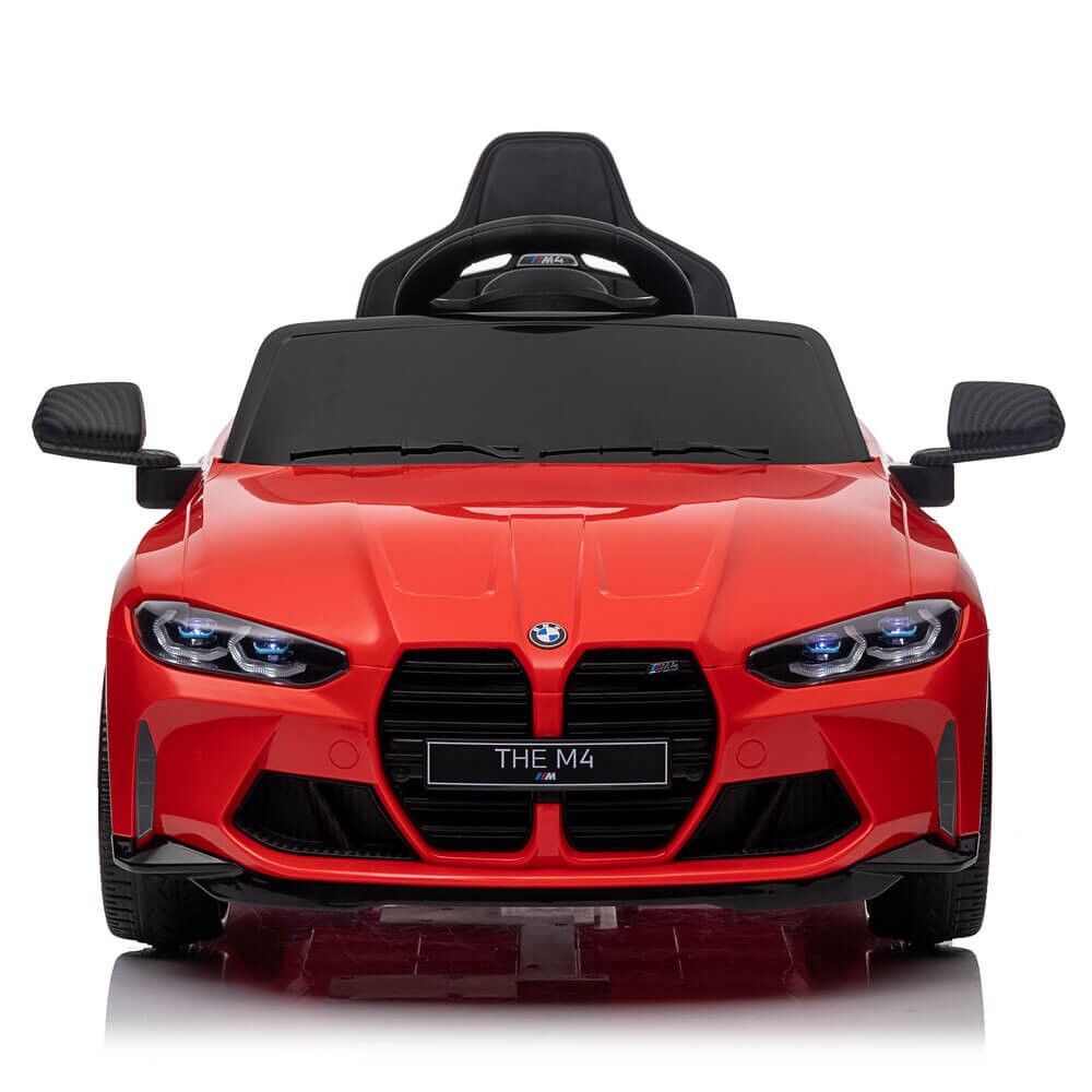 BMW Masinuta electrica pentru copii M4 Rosu cu telecomanda 110x70x50 cm varsta 1-5 ani roti EVA scaun din piele ECO putere 90W