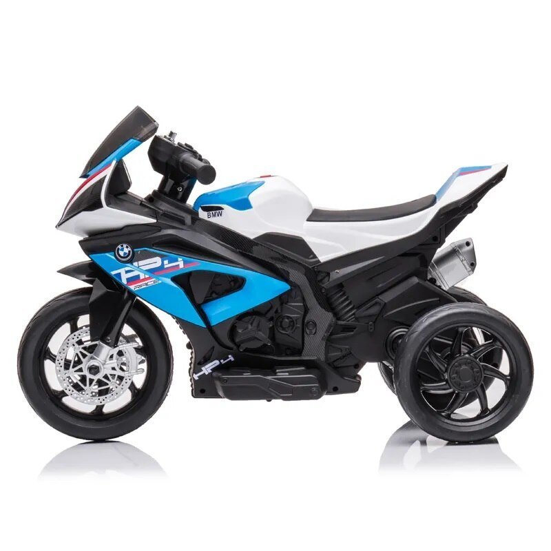 BMW Motocicleta electrica pentru copii HP4 Albastru 84x55x42 cm varsta 2-5 ani roti si scaun din plastic putere 60W