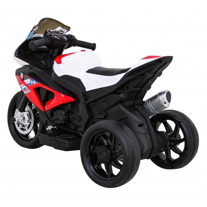 BMW Motocicleta electrica pentru copii HP4 rosu 70w cu panou audio lumini scaun piele 81x41x52 cm