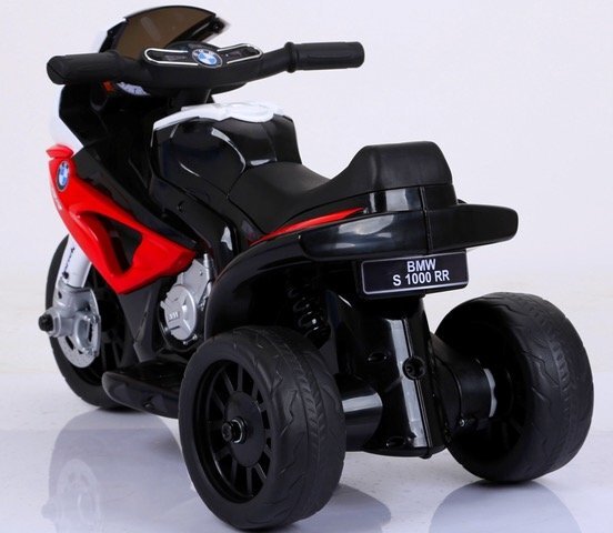 BMW Motocicleta electrica pentru copii S1000RR Rosu 69x44x36.5 cm varsta 1.5-4 ani roti si scaun din plastic putere 25W