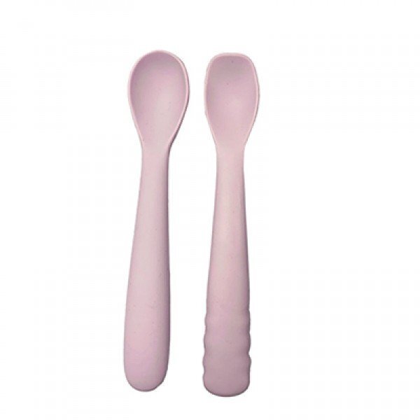 BO Jungle Set 2 linguri pentru bebelusi din silicon roz