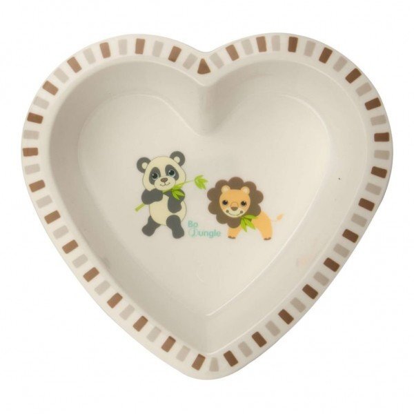 BO Jungle Set cina pentru bebelusi Panda si Leu in forma de inima