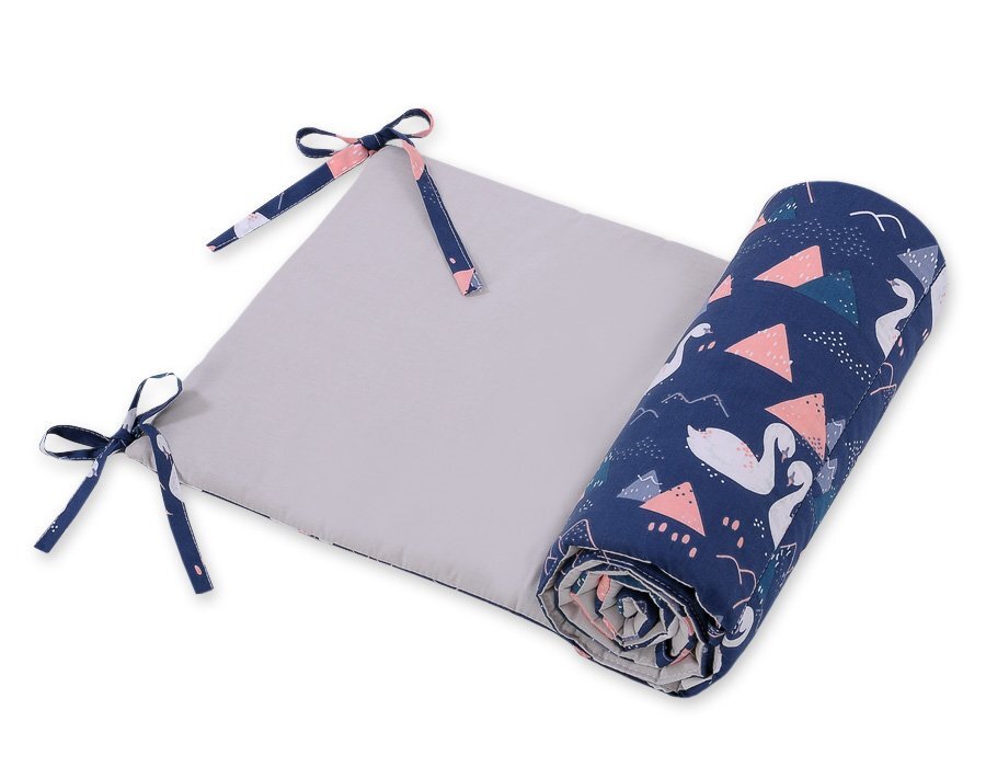 Bobono Aparatoare universala pentru patut Swans Navy Blue