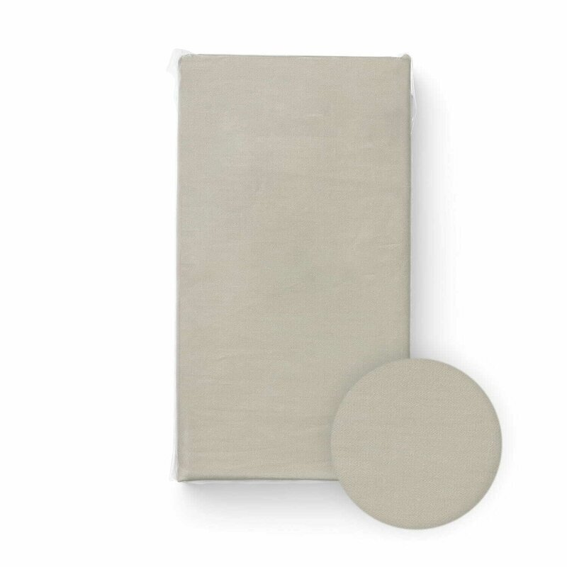 Bocioland Cearceaf cu elastic pentru patut copii Beige 120x60 cm din 100 bumbac jersey 0 luni+