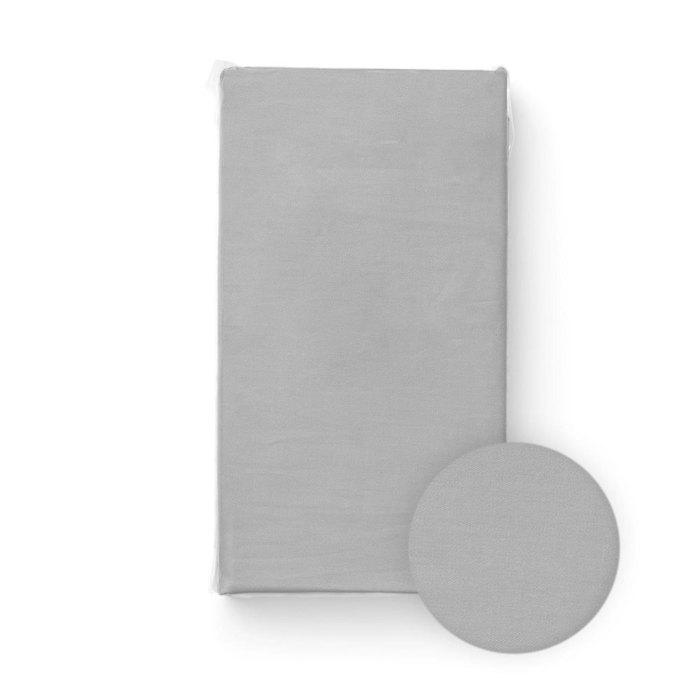 Bocioland Cearceaf cu elastic pentru patut copii Dark Grey 120x60 cm din 100 bumbac jersey 0 luni+