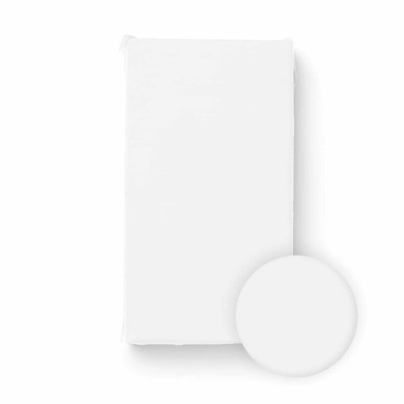 Bocioland Cearceaf cu elastic pentru patut copii White 120x60 cm din 100 bumbac jersey 0 luni+