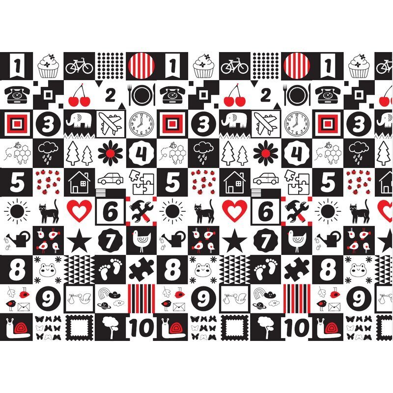 Bocioland Covoras de joaca pliabil Happy Day 200x150x1 cm cu doua fetesuprafata impermeabila antiderapanta din spuma XPEhusa depozitare cu maner