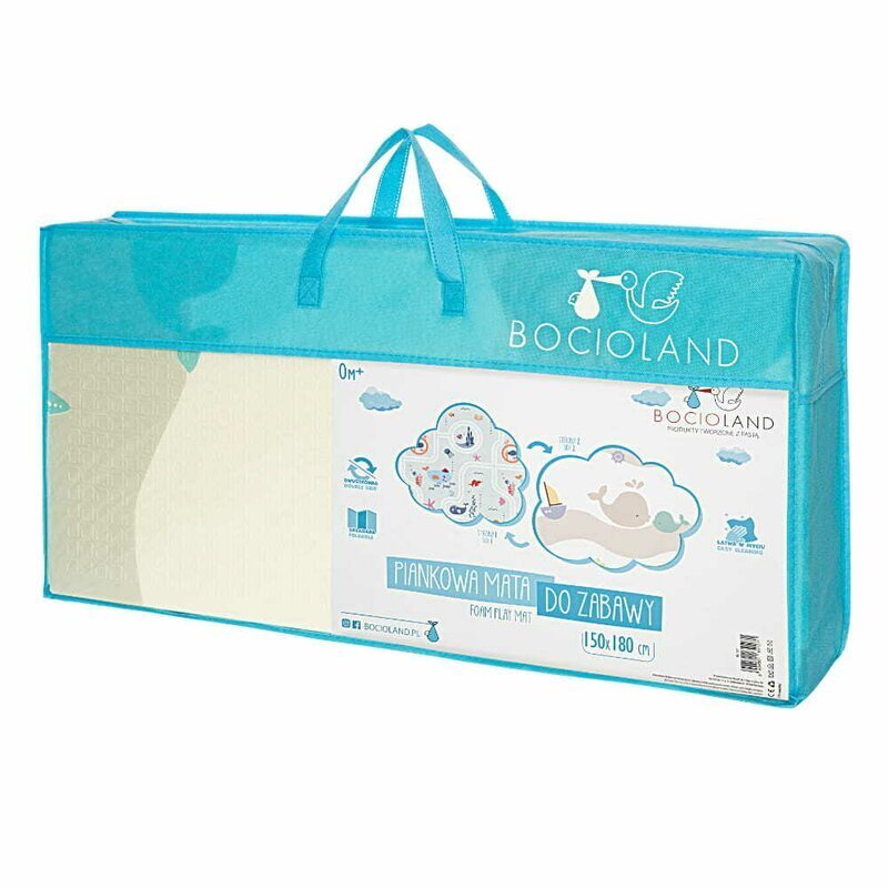 Bocioland Covoras de joaca Water City pliabil protectie impotriva loviturilor 180 x 150 cm cu Imprimeu pe ambele parti potrivit pentru interior si exterior