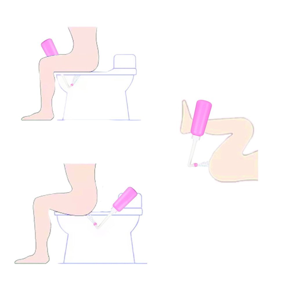 Bocioland Dispozitiv pentru igiena intima postpartum Roz capacitate 500ml 2 capete dus