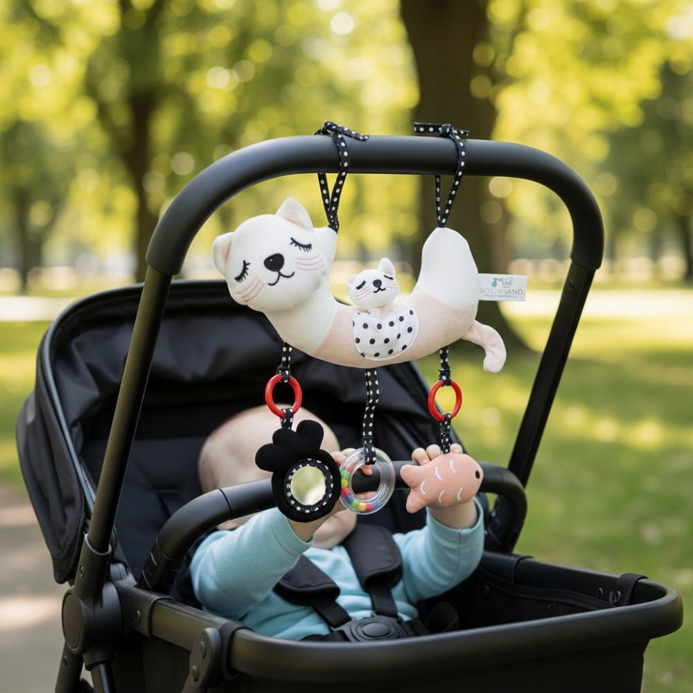 Bocioland Pandantiv senzorial Mother Cat pentru carucior si patut