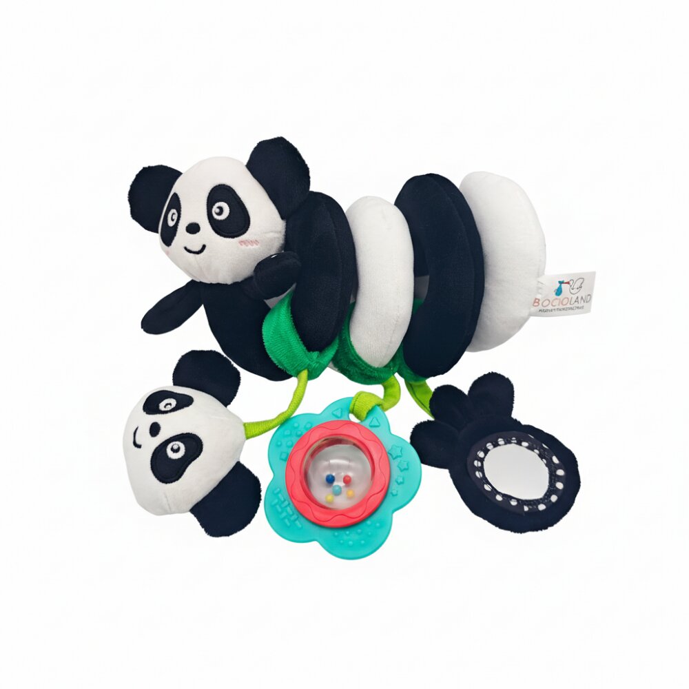 Bocioland Pandantiv senzorial spiralat Panda cu 3 accesorii interactive incluse