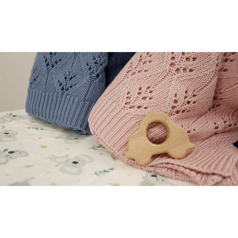 Bocioland Paturica Milano din bambus si bumbac 80 x 100 cm pink