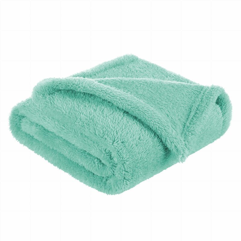 Bocioland Paturica pufoasa pentru copii din fleece 80 x 100 cm Mint