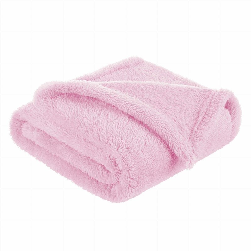 Bocioland Paturica pufoasa pentru copii din fleece 80 x 100 cm Pink