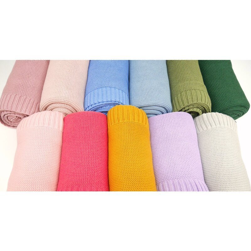 Bocioland Paturica tricotata Paris din bambus si bumbac antialergica si antibacteriana 80 x 100 cm pink