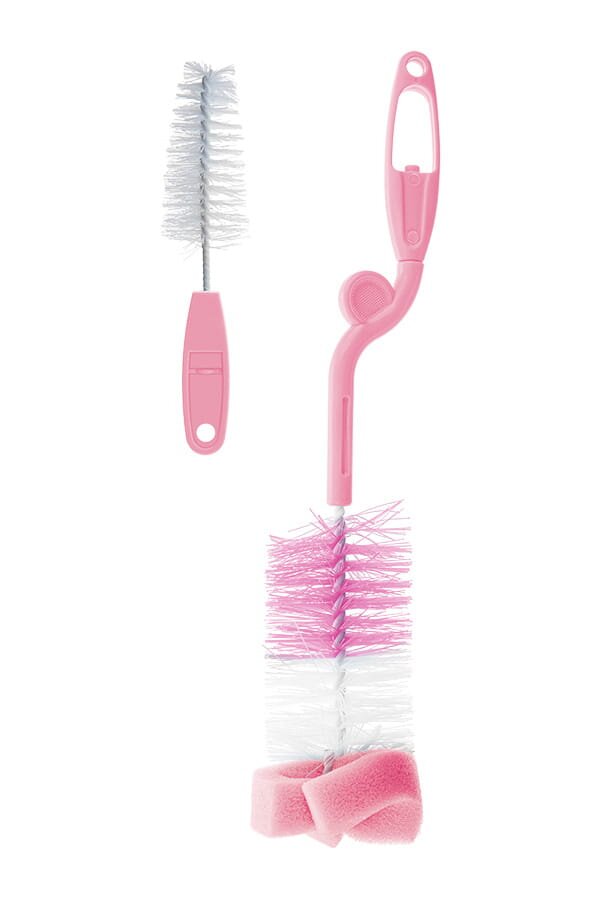 Bocioland Perie pentru curatare biberoane si tetine Rozinclude perie pentru tetinemaner ergonomic