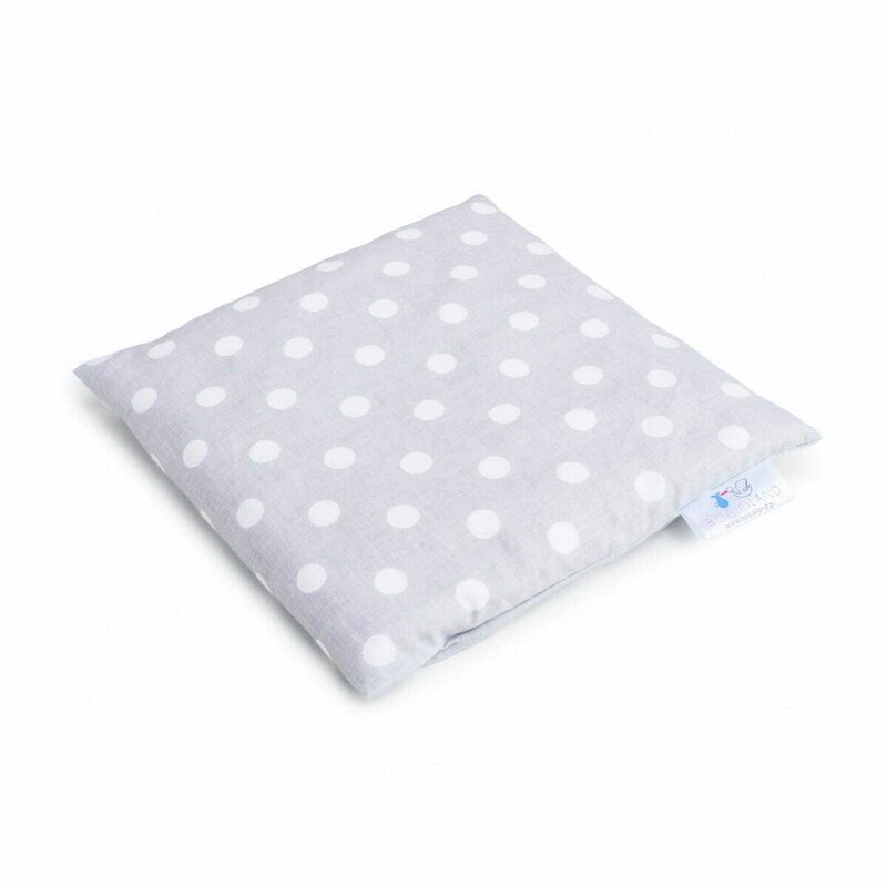Bocioland Pernuta anticolici Bociolad Umpluta cu samburi de cirese Cu husa din bumbac 20x20 cm 0 luni+ Grey Dots