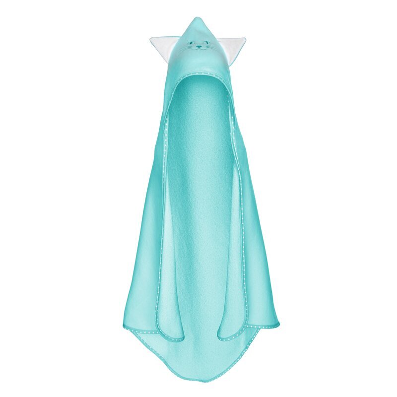 Bocioland Prosop din bumbac terry pentru copii Aqua Cat 80x80 cmgluga brodataurechi decorative