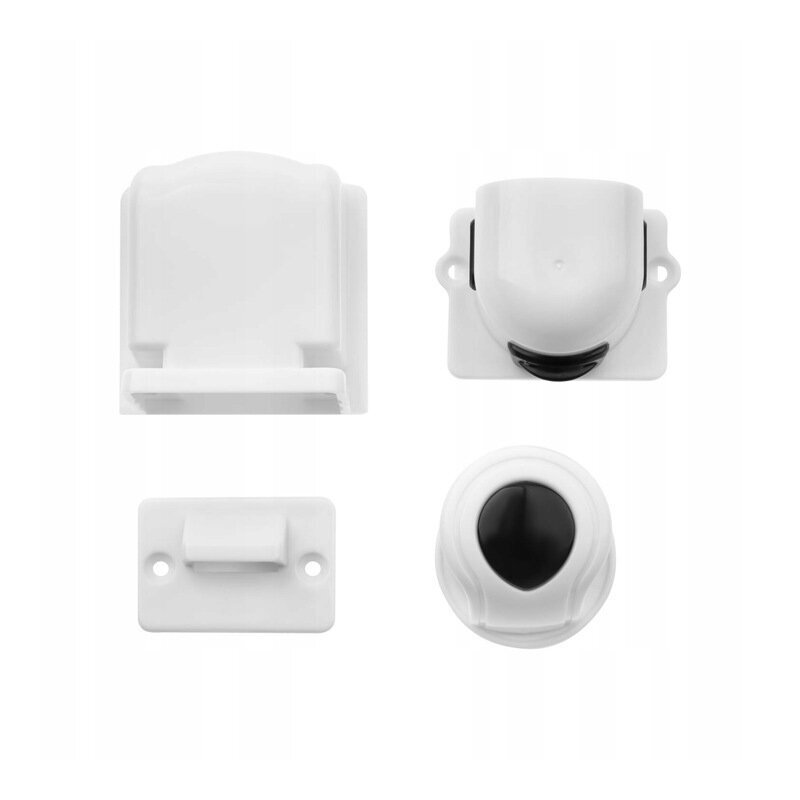 Bocioland Set 4 protectii magnetice pentru mobilier cu banda adeziva Alb