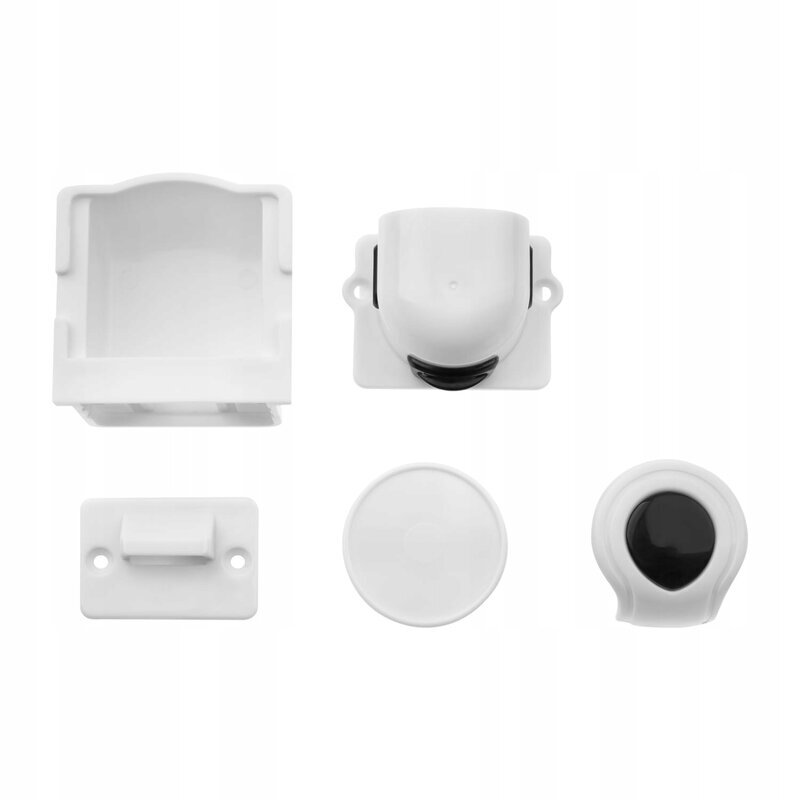 Bocioland Set 4 protectii magnetice pentru mobilier cu banda adeziva Alb