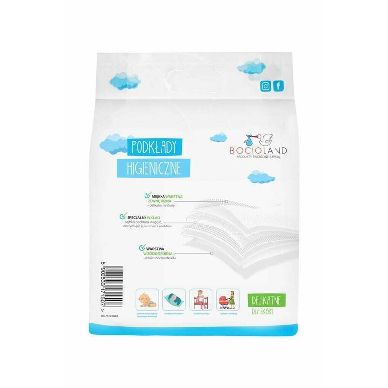 Bocioland Set aleze impermeabile de unica folosinta 10 bucati 40x60 cm
