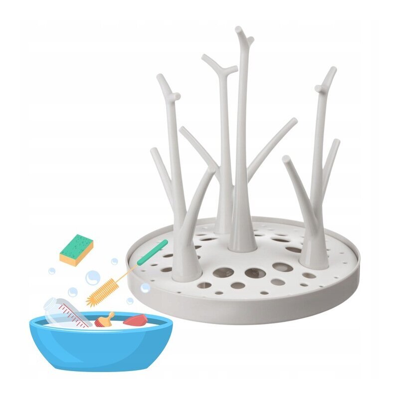 Bocioland Uscator pentru biberoane White dimensiune 22 x 26 cm