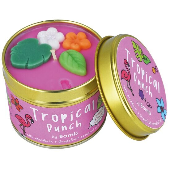 Bomb Cosmetics Lumanare parfumata 180g Tropical Punch Cutie metalica