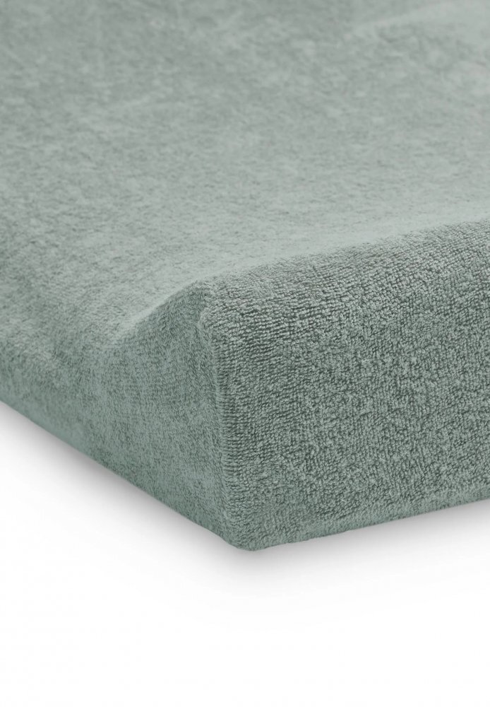 Bonjourbébé Husa de protectie pentru salteaua de infasat Bonjourbebe Hunter Mint bumbac buclat cu elastic 80x50 cm