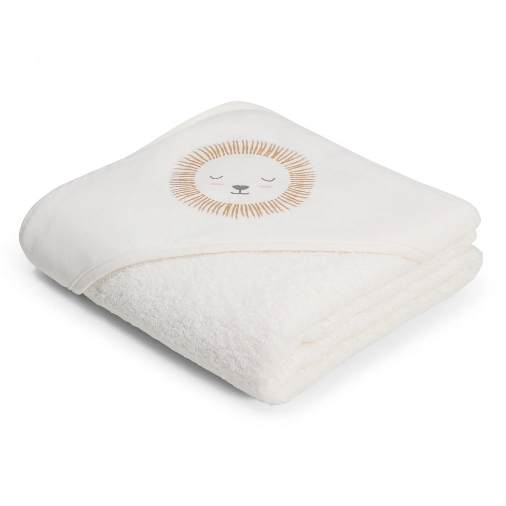 Bonjourbébé Prosop de baie cu gluga pentru bebelusi 0-5 ani bumbac certificat OEKO-TEX 100x100 cm Nairobi Mustard