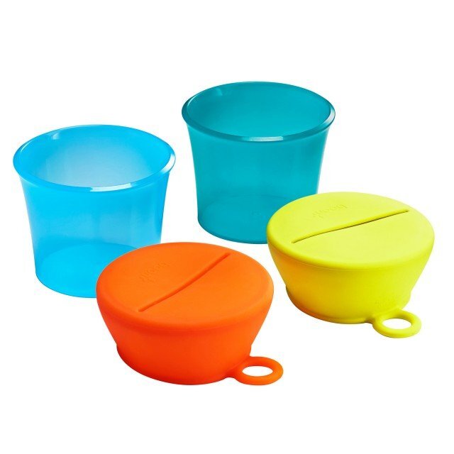 BOON Set caserole cu capace de silicon Snug snack