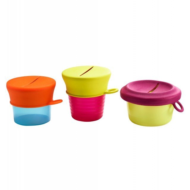 BOON Set caserole cu capace de silicon Snug snack