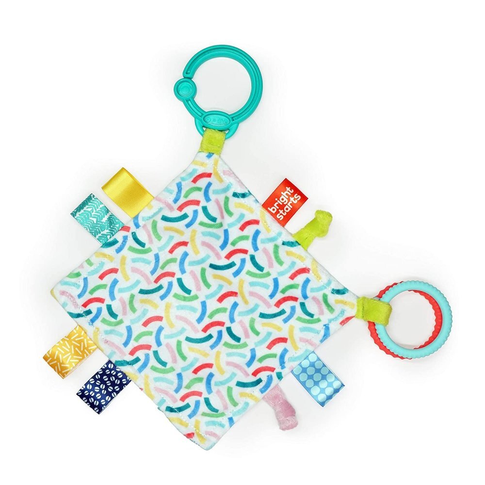 BRIGHT STARTS Jucarie mini paturica cu animalute vesele