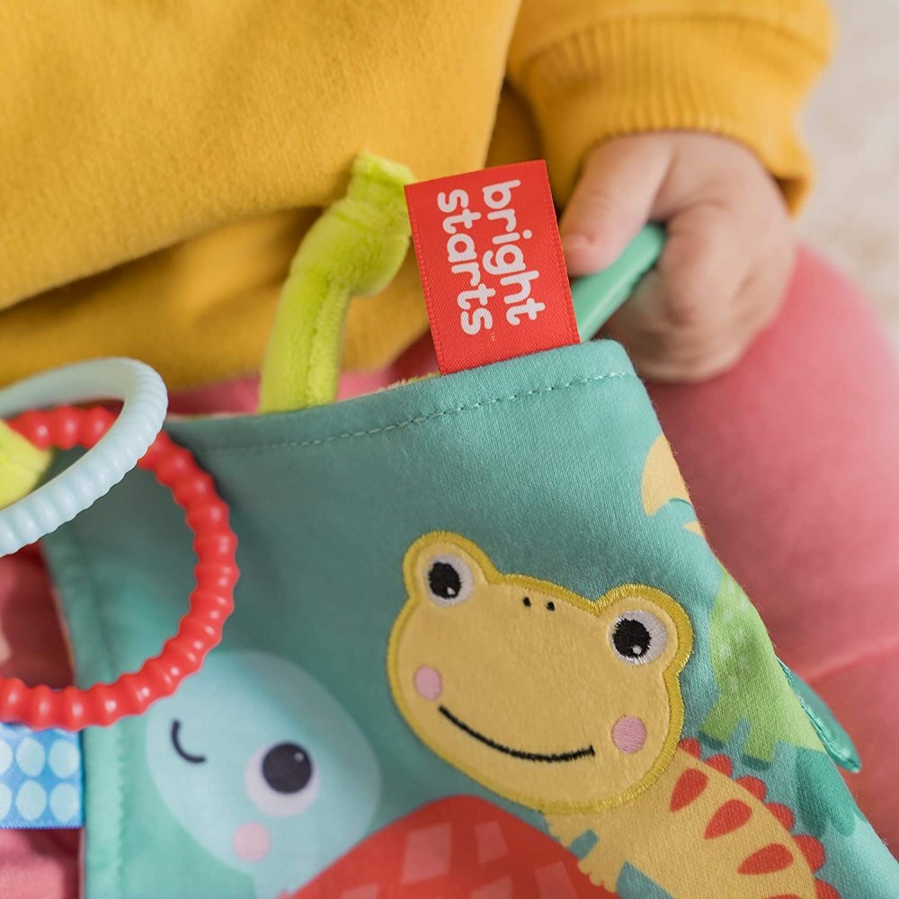 BRIGHT STARTS Jucarie mini paturica cu animalute vesele