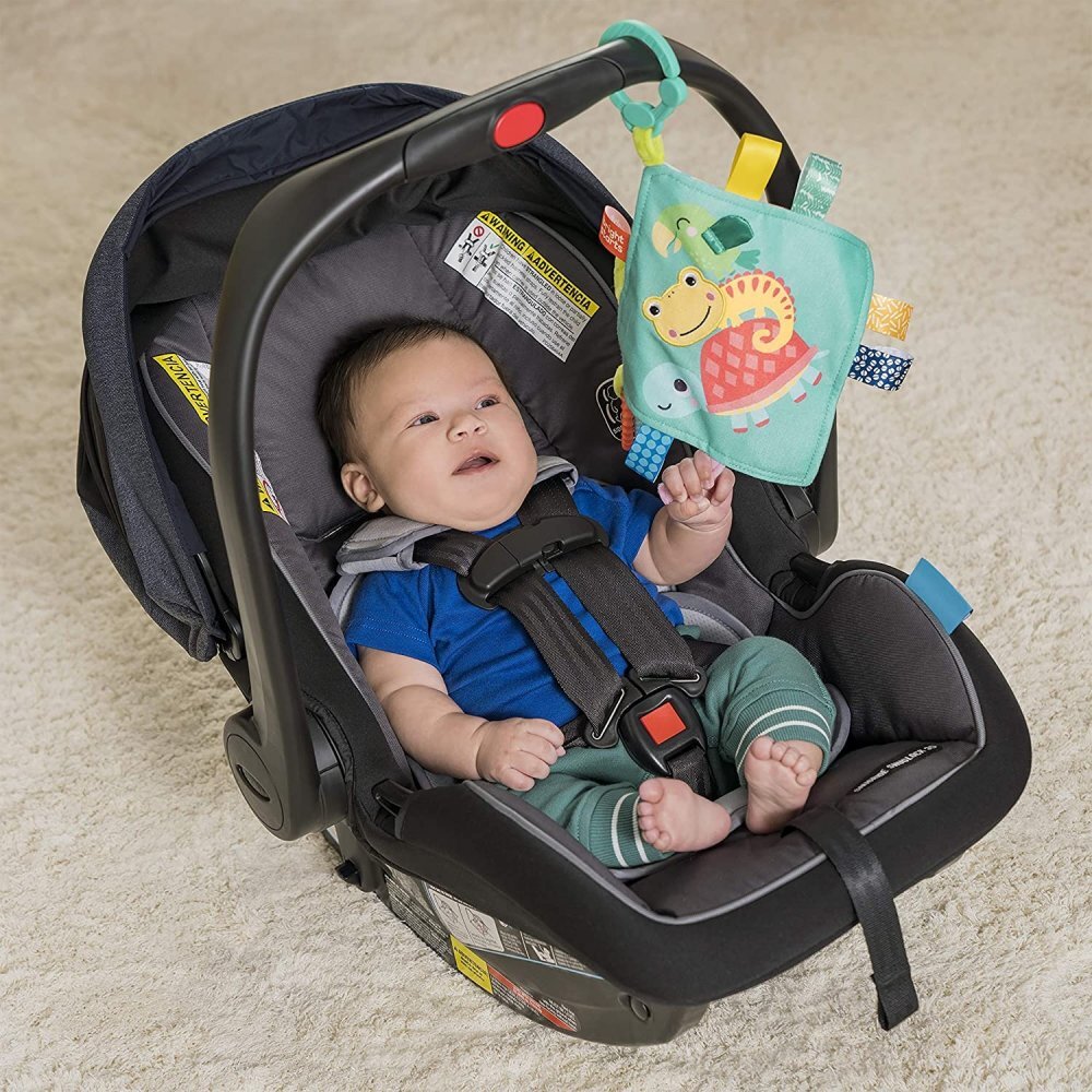 BRIGHT STARTS Jucarie mini paturica cu animalute vesele