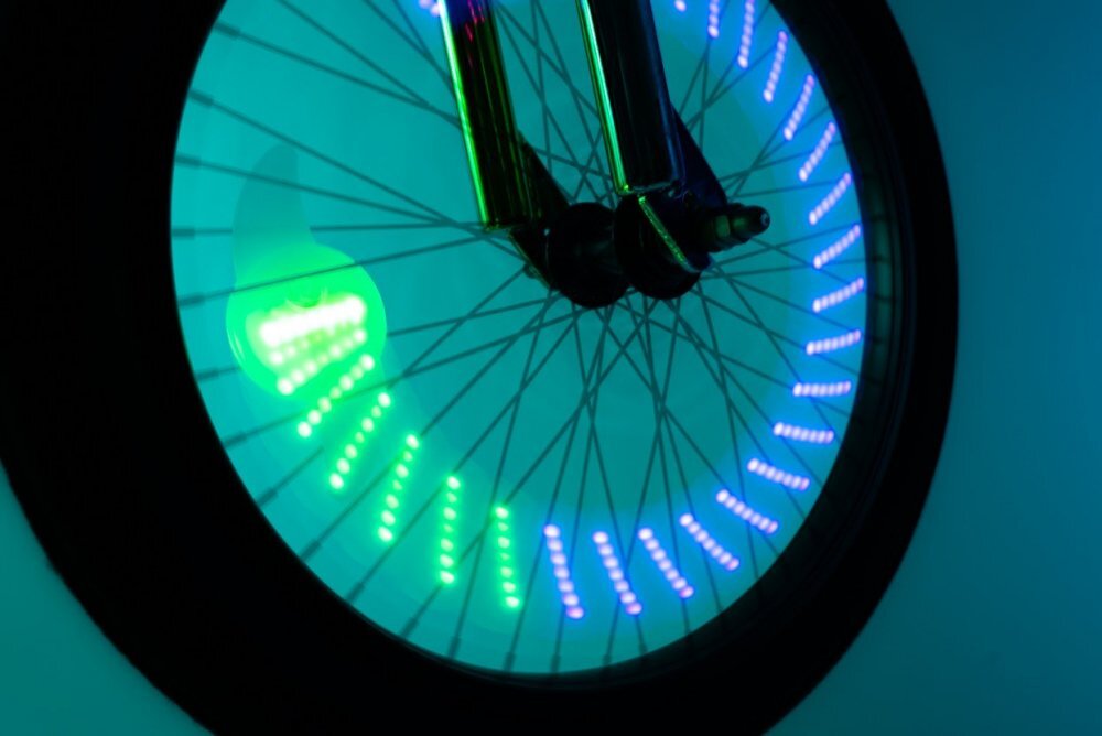 Brightz Lumina led cu efecte animate pentru spite bicicleta Shape