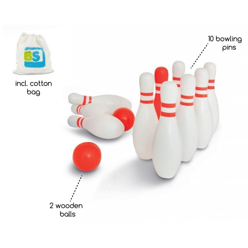 BS Toys Set de bowling din lemn