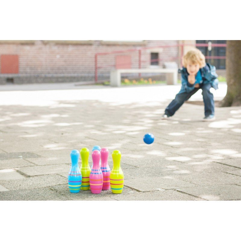 BS Toys Set de bowling din lemn Skittles Jr.