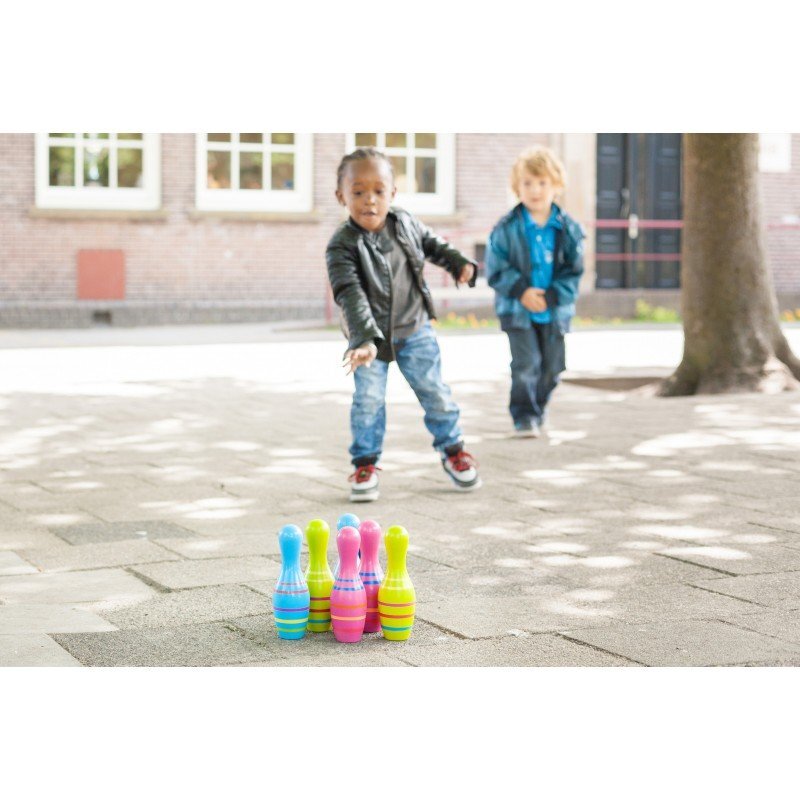 BS Toys Set de bowling din lemn Skittles Jr.