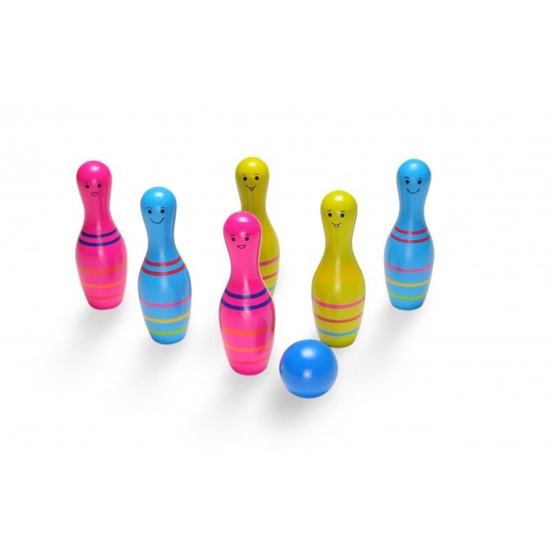 BS Toys Set de bowling din lemn Skittles Jr.