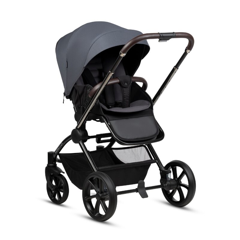 Buba Carucior pentru copii Kanatitza Ebony 2 in 1 cu suspensii scaun reversibil rucsac suport pahar plasa insecte si husa ploaie