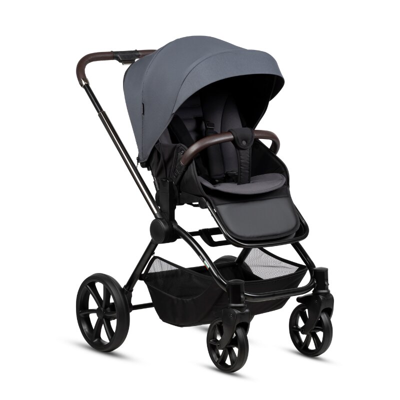 Buba Carucior pentru copii Kanatitza Ebony 2 in 1 cu suspensii scaun reversibil rucsac suport pahar plasa insecte si husa ploaie