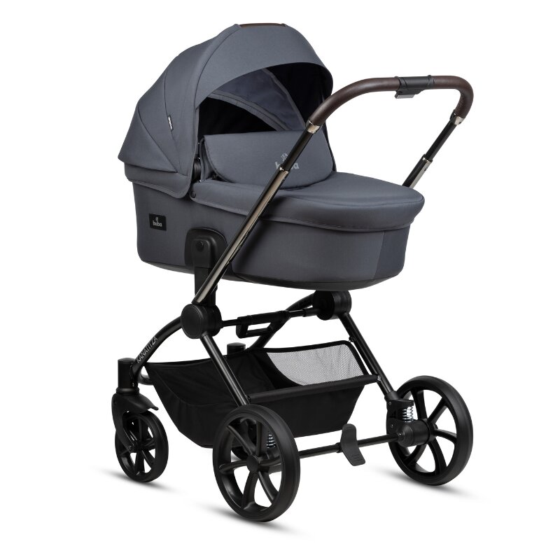 Buba Carucior pentru copii Kanatitza Ebony 2 in 1 cu suspensii scaun reversibil rucsac suport pahar plasa insecte si husa ploaie