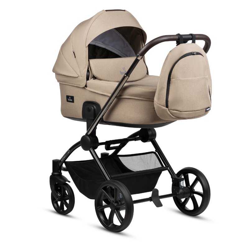 Buba Carucior pentru copii Kanatitza Nougat 2 in 1 cu suspensii scaun reversibil rucsac suport pahar plasa insecte si husa ploaie