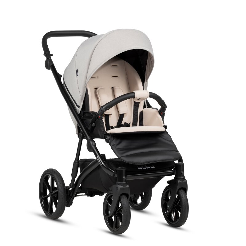 Buba Carucior pentru copii Zaza2 Cream 2 in 1 cu suspensii scaun reversibil rucsac suport pahar plasa insecte si husa ploaie