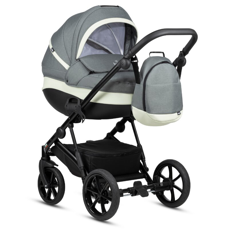 Buba Carucior pentru copii Zaza2 Mint 2 in 1 cu suspensii scaun reversibil rucsac suport pahar plasa insecte si husa ploaie