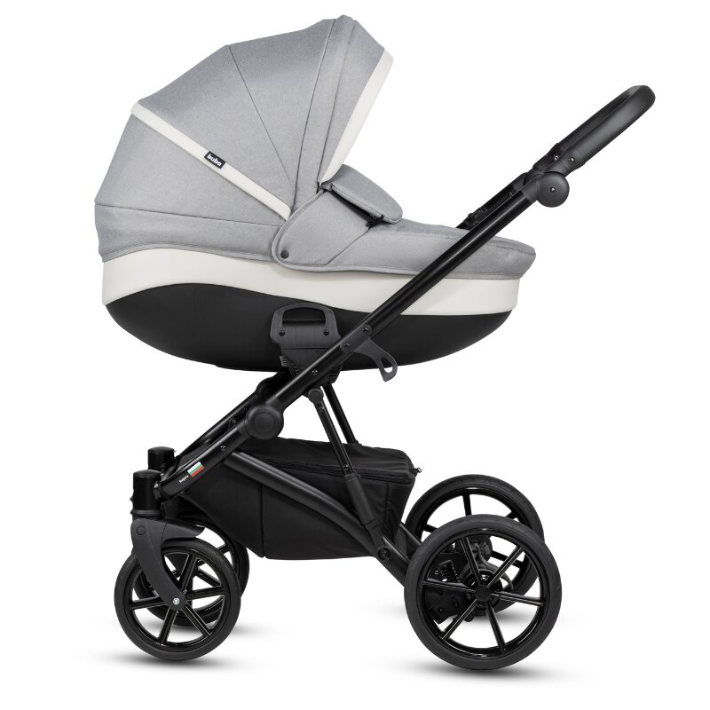 Buba Carucior pentru copii Zaza2 Warm Grey 2 in 1 cu suspensii scaun reversibil rucsac suport pahar plasa insecte si husa ploaie