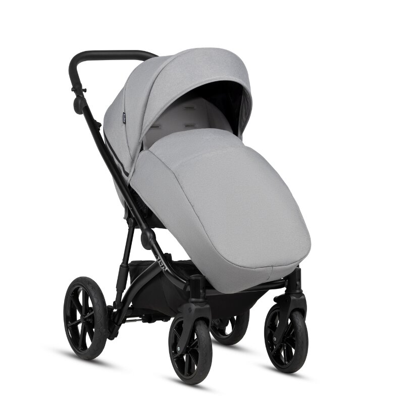 Buba Carucior pentru copii Zaza2 Warm Grey 2 in 1 cu suspensii scaun reversibil rucsac suport pahar plasa insecte si husa ploaie