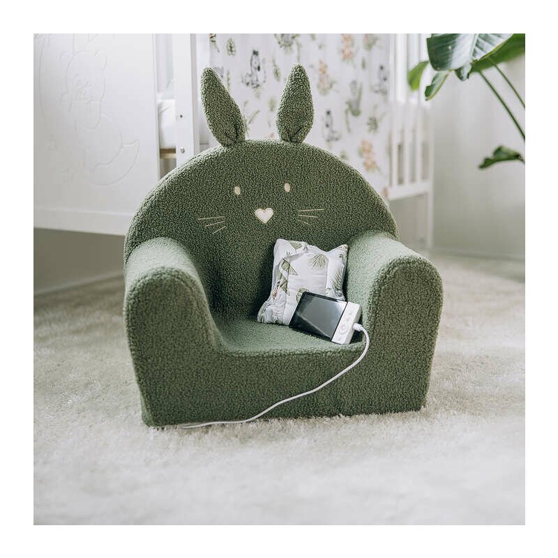 BUBABA Fotoliu din burete Bunny 9 luni-5 ani green