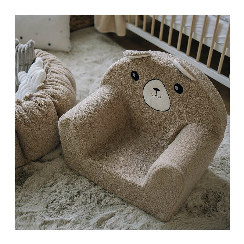 BUBABA Fotoliu din burete Cozy Teddy 9 luni-5 ani brown